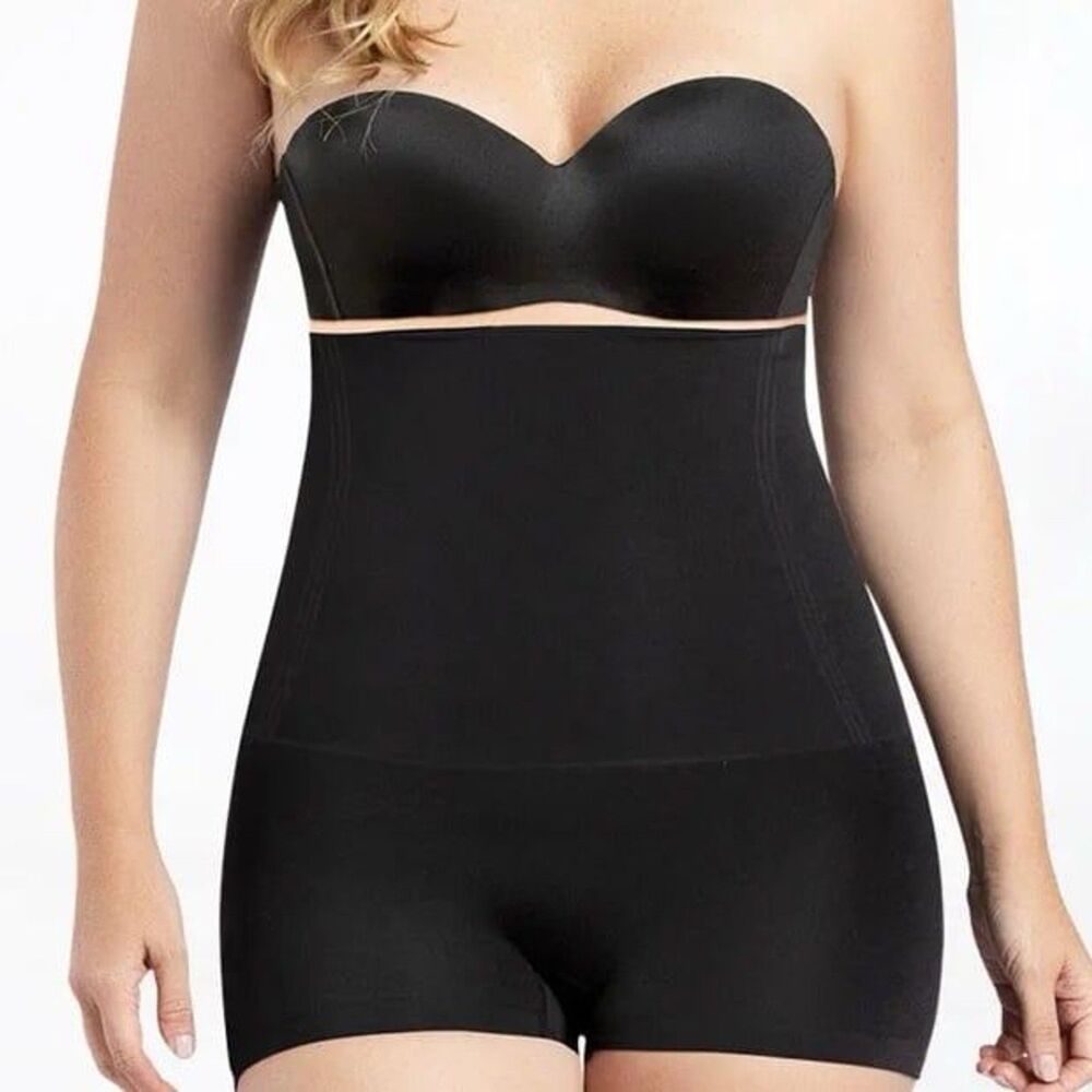 Curveez Signature Control High Waist Boyshort CUR3700 Black Size Small NEW